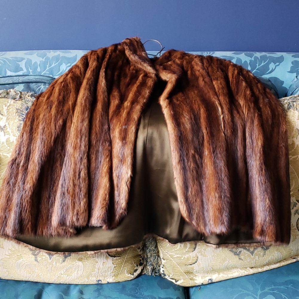 Beautiful mink cape shawl